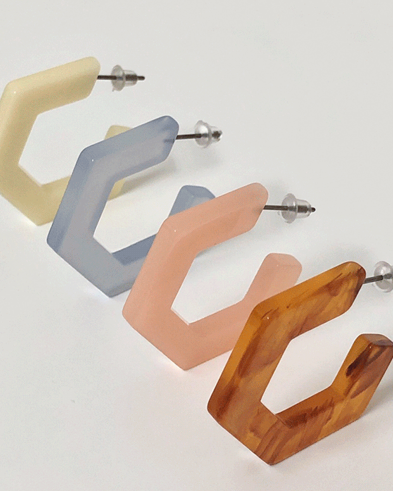 오각 귀걸이 (4color)