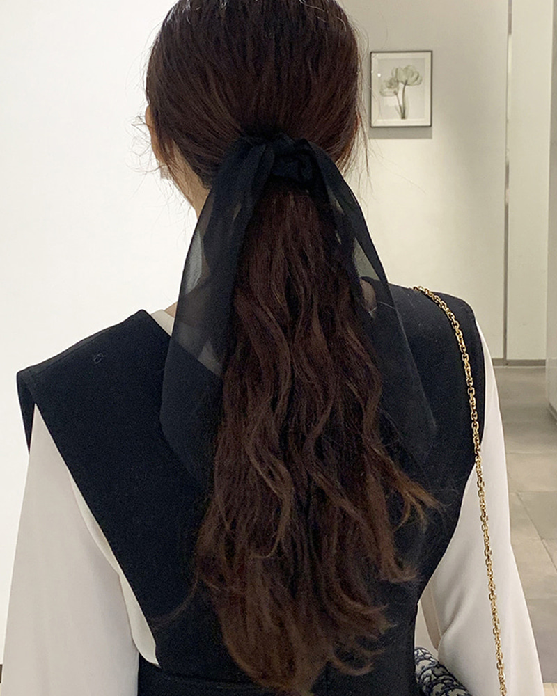 쉬폰 곱창 머리끈 (4color)